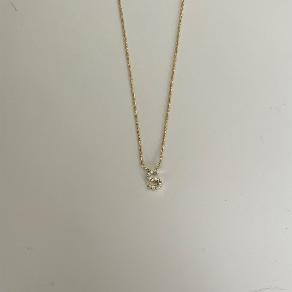 “S” Initial Pendant Necklace
